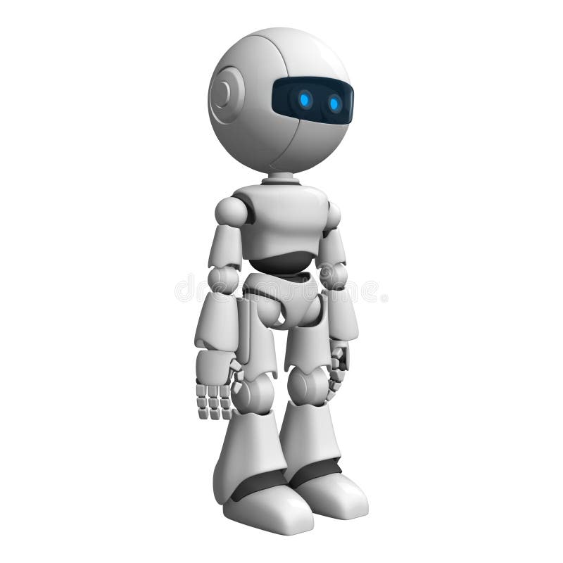 Robotwhite stock illustrationer