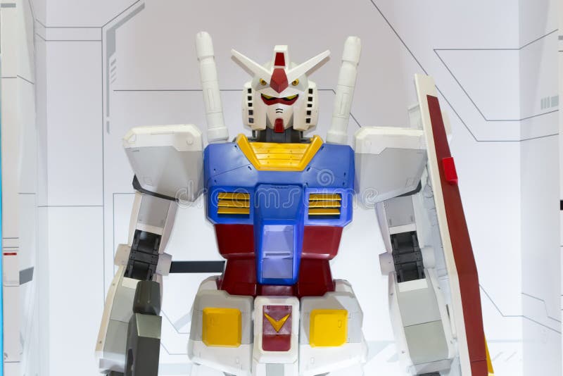 Robô gigante do gundam fotografia de stock royalty free Robô gigante do gundam fotografia de stock royalty free