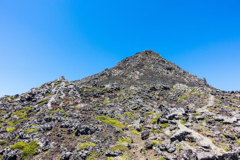 Rocas del volcán Pico en Azores, Portugal. Las rocas del volcán Pico en las Azores, Portugal