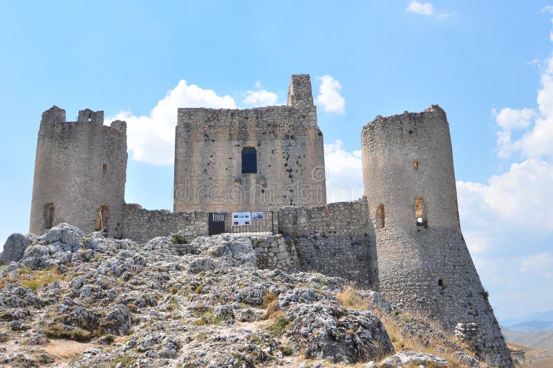 Rocca Calascio. Calascio Castle Inside. Stock Photo - Image of sasso ...