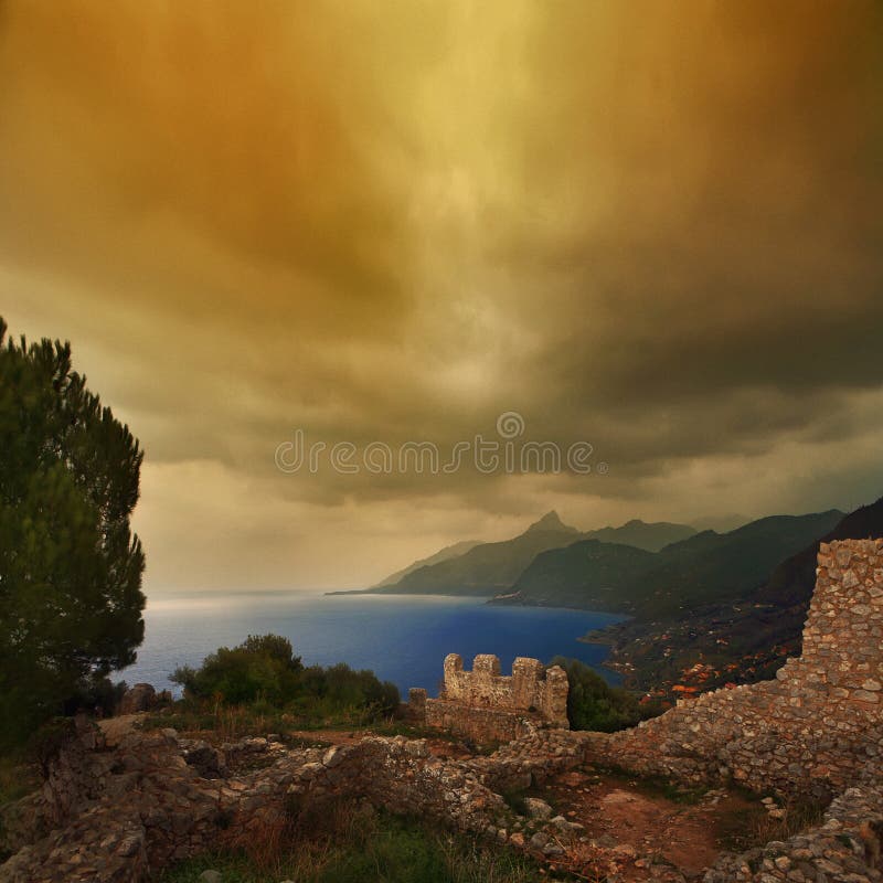 A paradise landscape in gold tones of coast Terens sea, Cefalu, La Rocca Cefalu, 280m. Please see some of my other scenery images:. A paradise landscape in gold tones of coast Terens sea, Cefalu, La Rocca Cefalu, 280m. Please see some of my other scenery images: