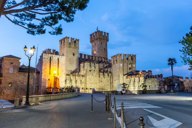 Rocca Scaligera Castle in Sirmione. Garda Lake royalty free stock images Rocca Scaligera Castle in Sirmione. Garda Lake royalty free stock images