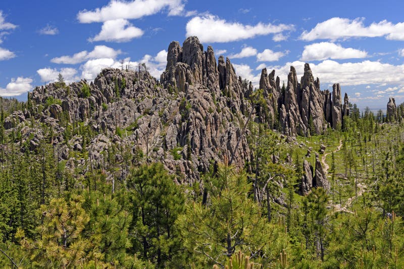 Broken Rocks and Crags in the Needles and Cathedral spires section of the Black Hills in Custer State Park in South Dakota. Broken Rocks and Crags in the Needles and Cathedral spires section of the Black Hills in Custer State Park in South Dakota