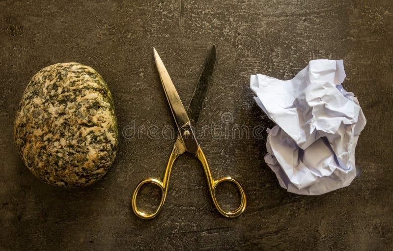 Roche, papier, ciseaux photographie stock Roche, papier, ciseaux photographie stock