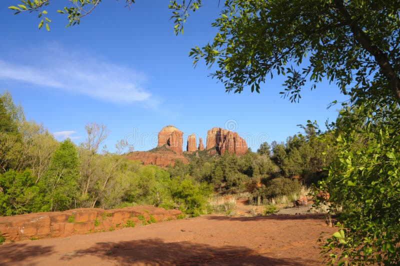 Roche Sedona Arizona de cathédrale photos stock Roche Sedona Arizona de cathédrale photos stock