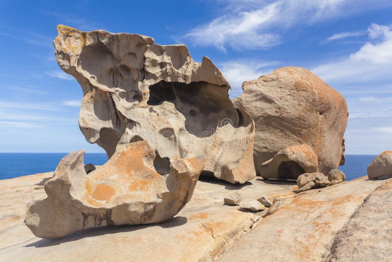 Roches remarquables sur l'île de kangourou, Australie du sud photo stock Roches remarquables sur l'île de kangourou, Australie du sud photo stock