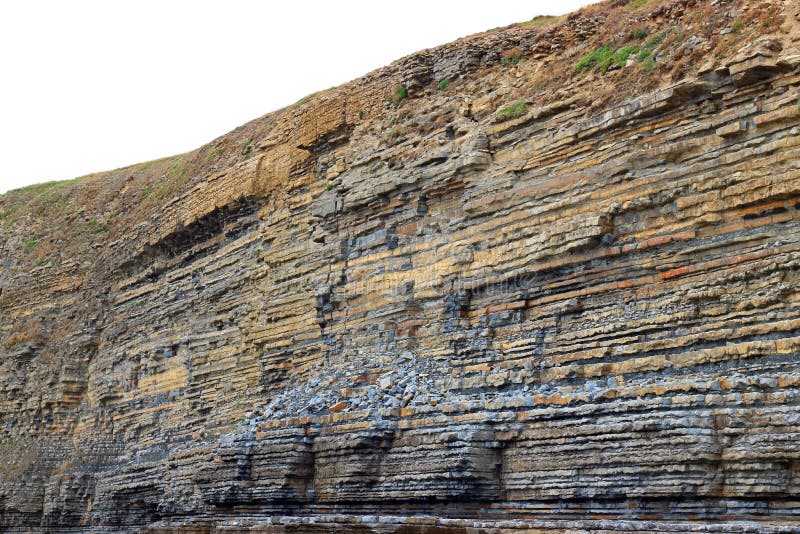 Roches Sédimentaires Dans La Couchestrate, Strates Photo stock Image