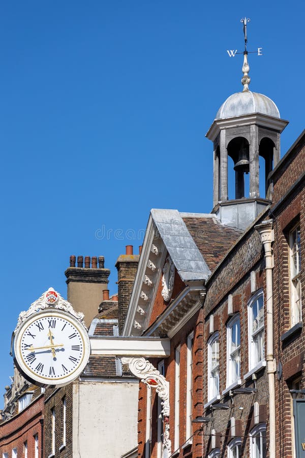 The Old Corn Exchange Clock in Rochester on March 24, 2019 Editorial