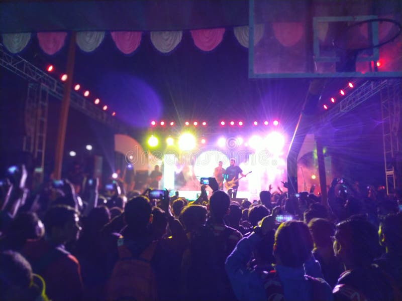 Rock Fans Showing Horn Sign Stock Photo Image of excitement, rock