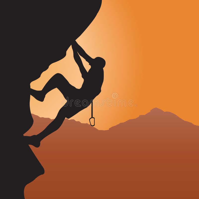 Rock climbing team stock illustration. Illustration of outdoor 782622