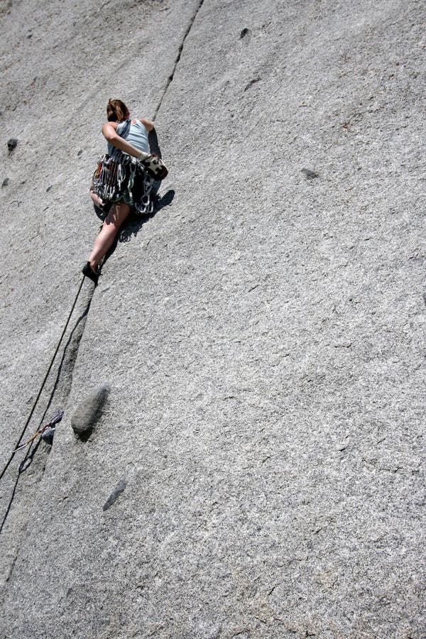 Rock climbing a crack stock photo. Image of split, seam 2394462