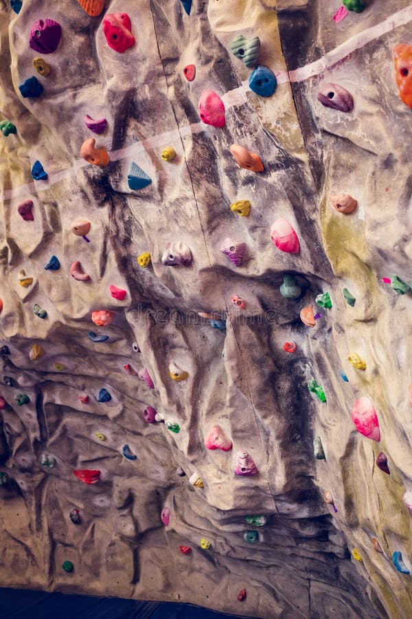 Rock climbing wall stock photo. Image of fitness, sport 60830784