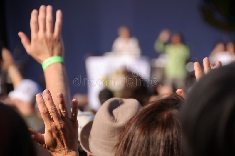 Rock concert audience royalty free stock photography Rock concert audience royalty free stock photography