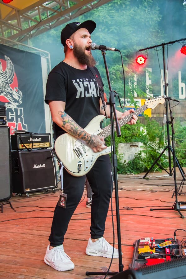 The Rock Concert Was Held in Odessa City, Ukraine, an Open-air Theater