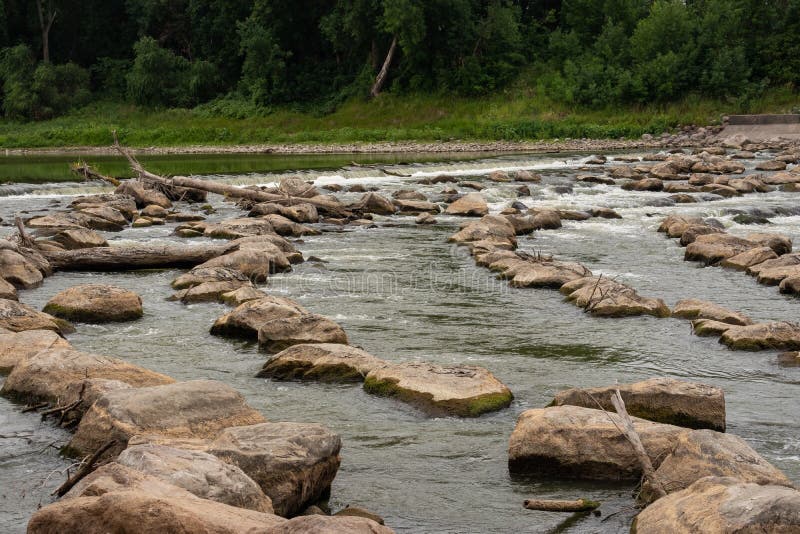 Rock Dam stock photo. Image of rocks, waterfall, creek 24082512