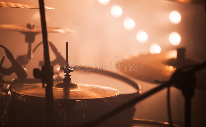 Rock drum set with cymbals royalty free stock image Rock drum set with cymbals royalty free stock image