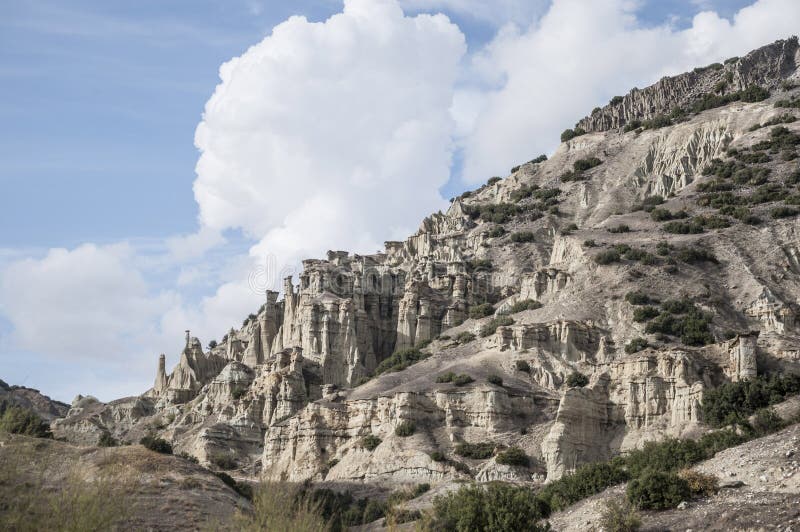 Rock formation in Kula town where is in western region of Turkey