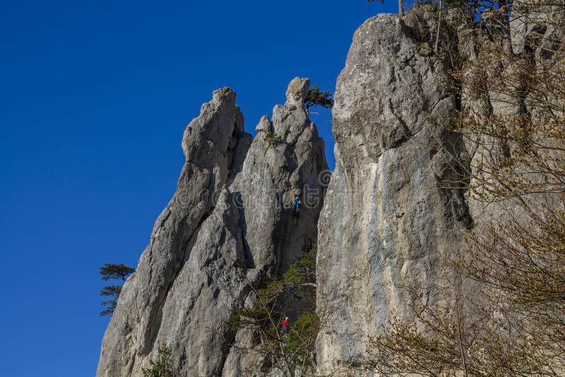 Peilstein Rock Climbing Area in Austria Stock Photo Image of green
