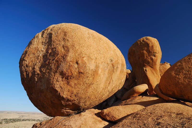 Rock formations close to Spitzkoppe royalty free stock photo
