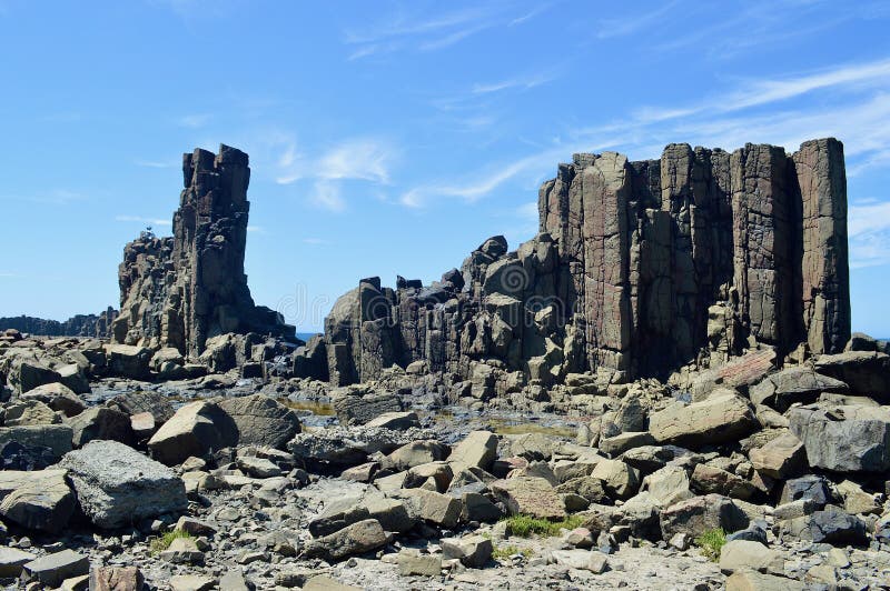 Rock Formations on the Coast at Bombo, NSW. Stock Photo - Image of ...