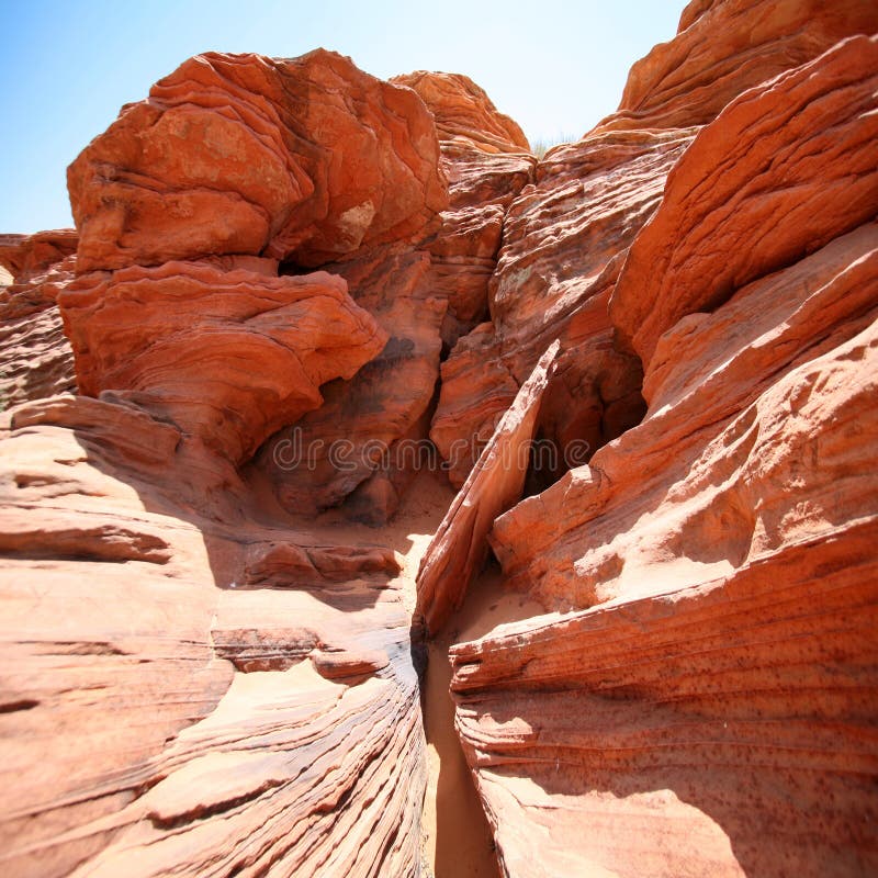Rock formations in Glen Canyon stock image