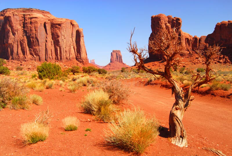 Rock Formations in Monument Valley Stock Photo Image of scene, road
