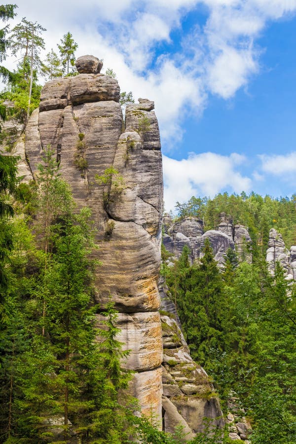 Rock Formations in the Rock City in the Czech Republic. Stock Image ...