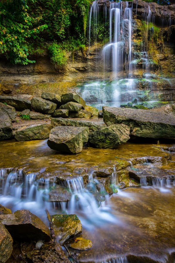 Rock Glen Waterfall Ontario, Canada Stock Image Image of watershed