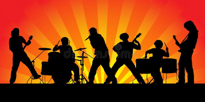 Rock group. royalty free illustration Rock group. royalty free illustration
