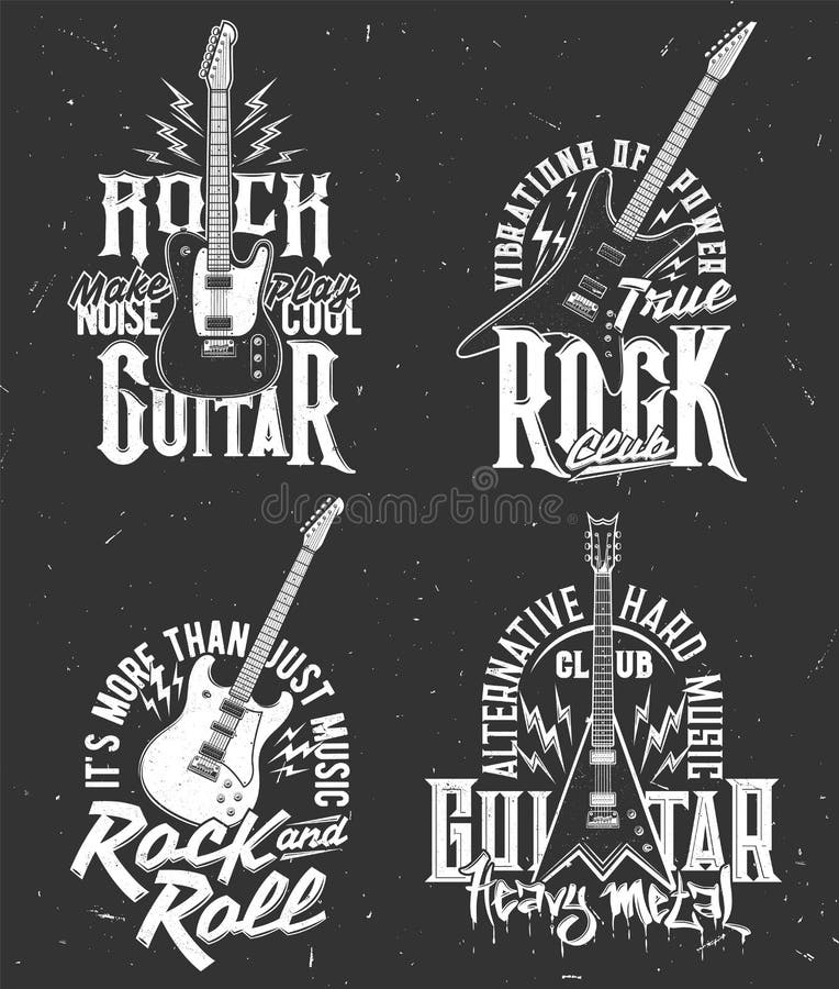 Rock guitar, heavy metal concert or music festival