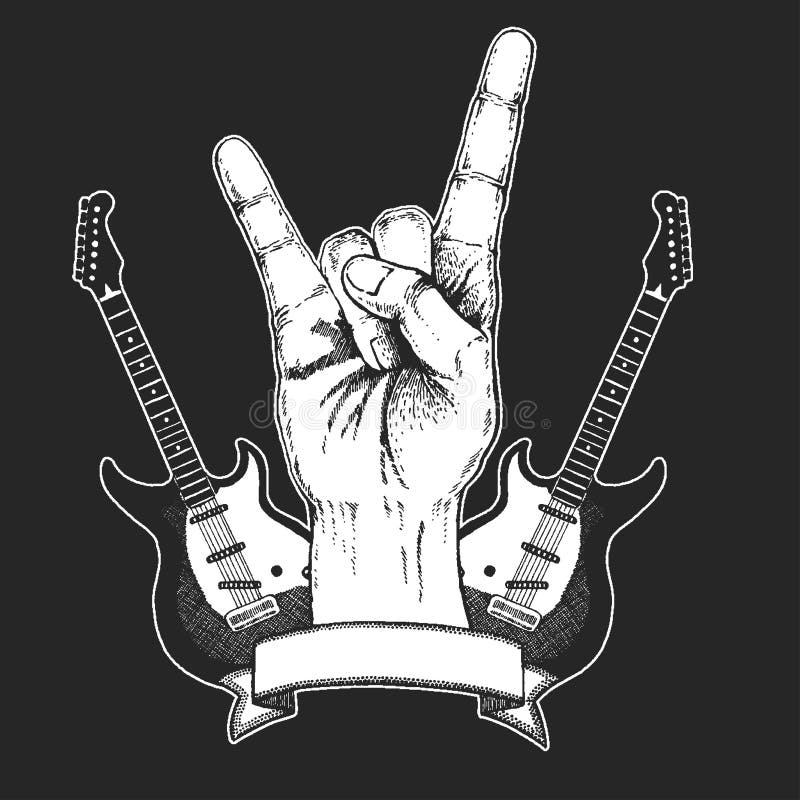  Rock  Heavy Metal Hard  Rock  Music Skeleton Hand Symbol 