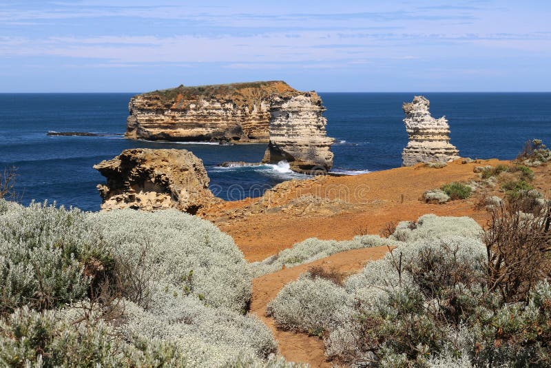 Rock islands in the Bay of Martyrs at the Great Ocean Road, Victoria, Australia stock photo Rock islands in the Bay of Martyrs at the Great Ocean Road, Victoria, Australia stock photo