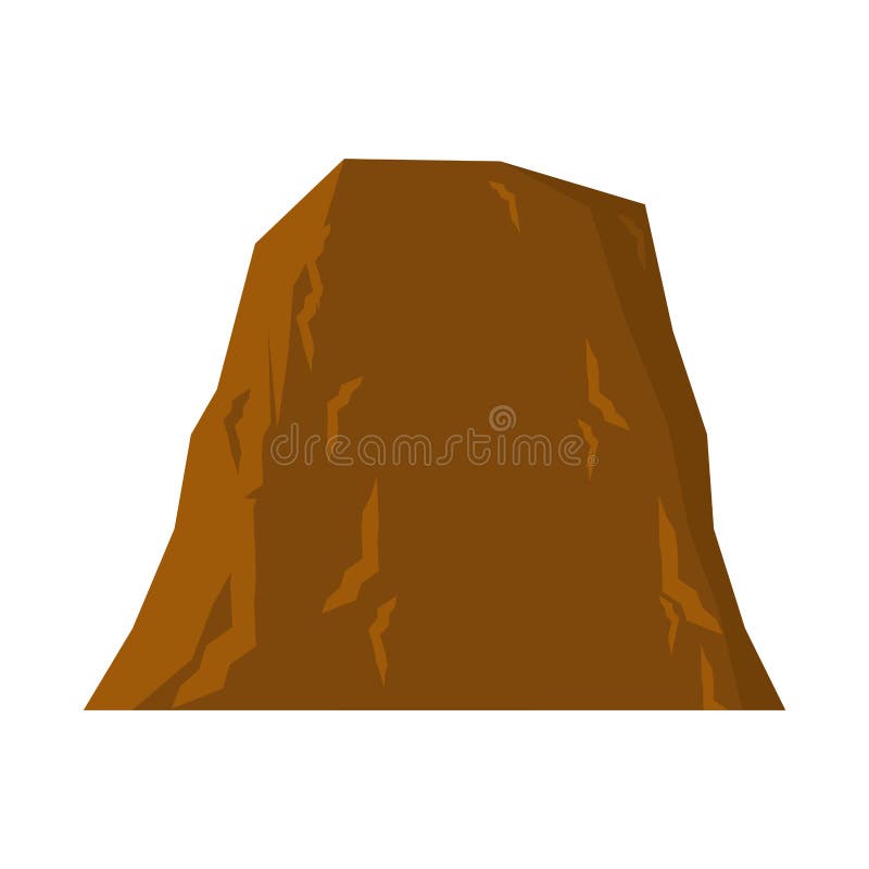 Rock isolated. Mountain on white background. Vector illustration vector illustration
