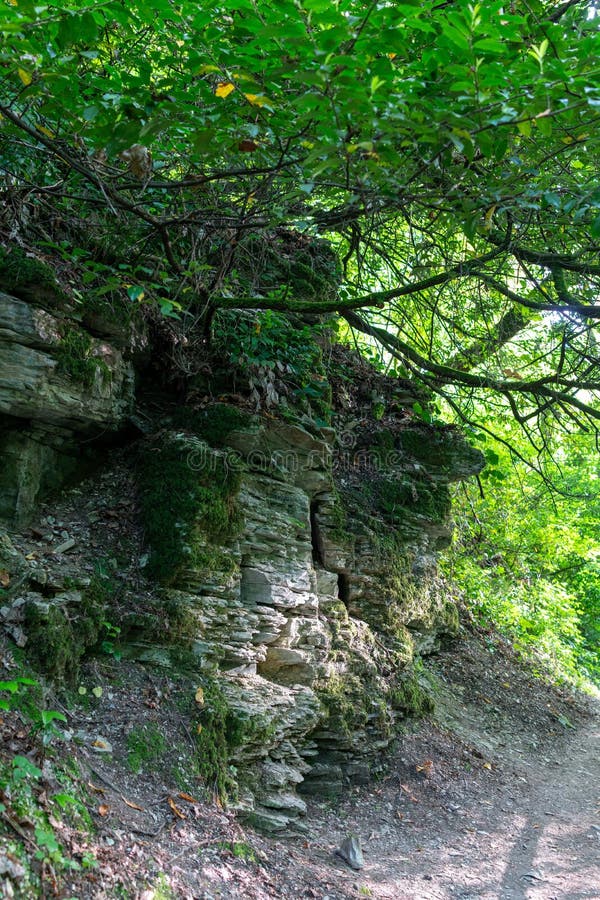 Rock of Limestone with Layered Structure Stock Image Image of cliff