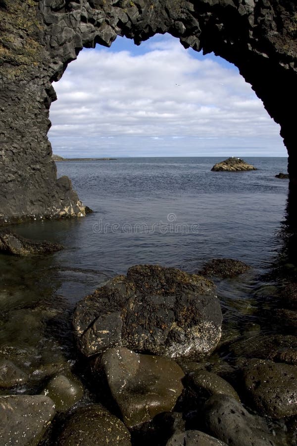 Lump of Rock with Green Crystals Over White Stock Photo Image of