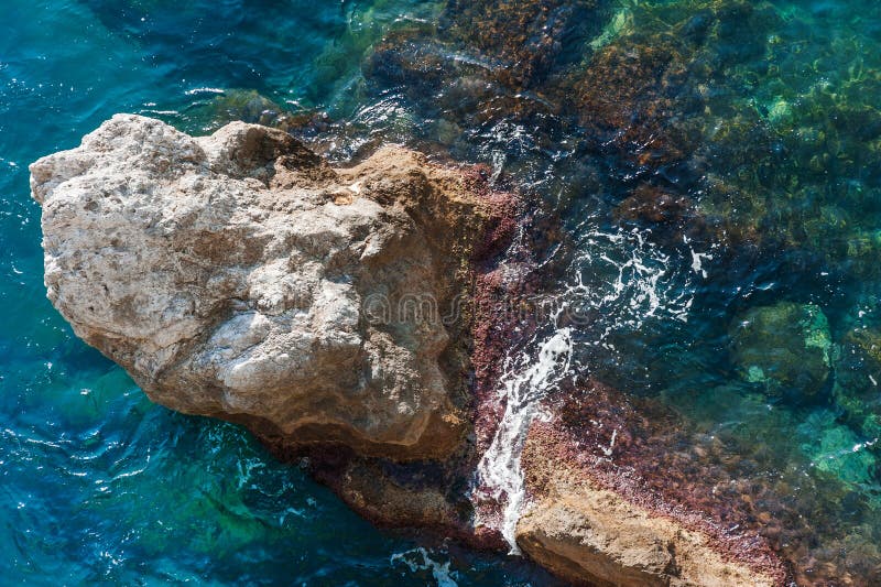 A rock in the sea, Amalfi coast, Italy