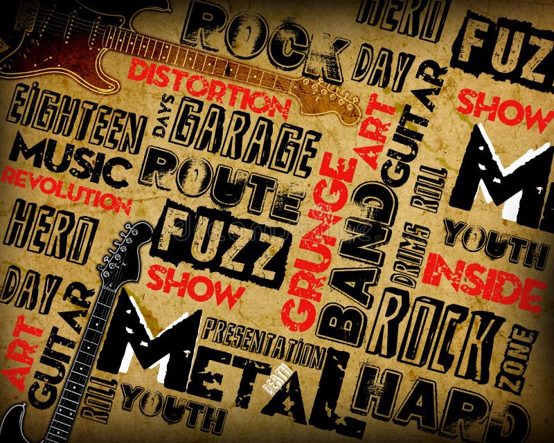 Rock Music poster vector illustration