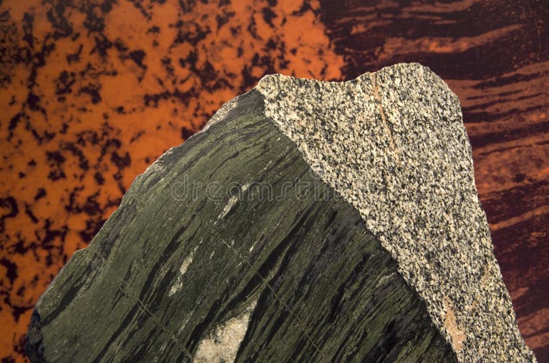 Mountains patterns on a big rock