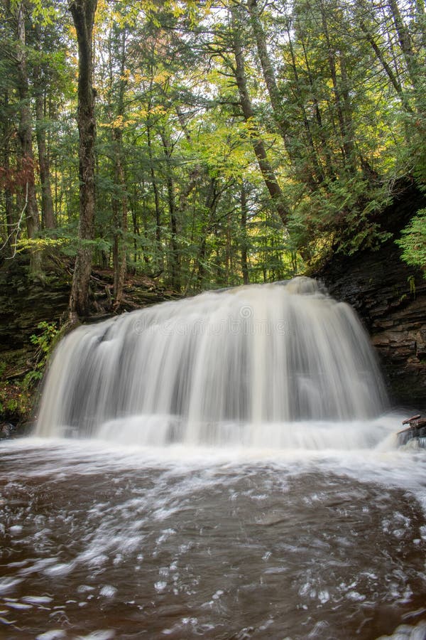 Rock River Waterfall in Hiawatha National Forest