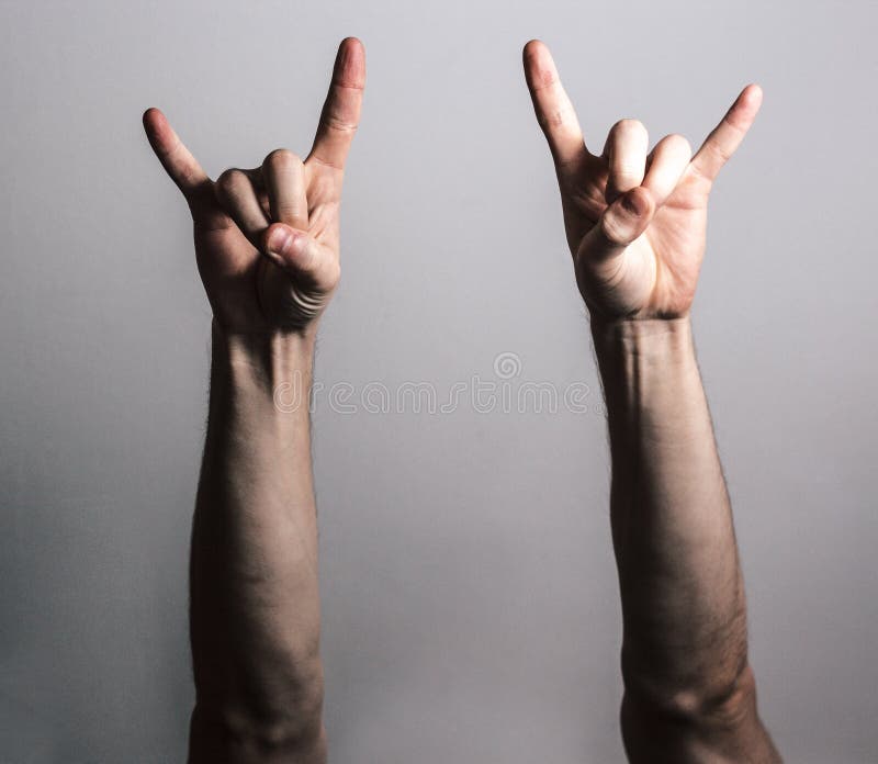 Rock & roll, heavy metal, sign, horns party hard