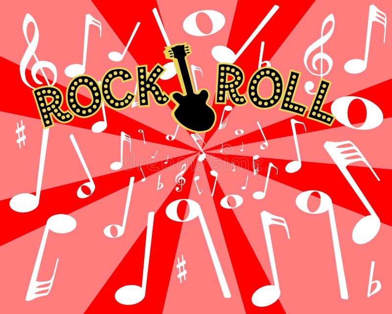 Rock and Roll Graphic stock vector. Illustration of acoustics 3242458