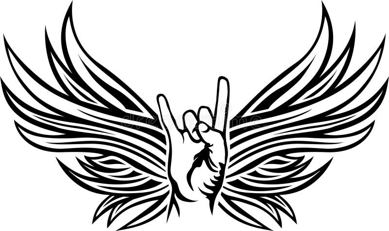 Rock And Roll ręki znak royalty ilustracja Rock And Roll ręki znak royalty ilustracja