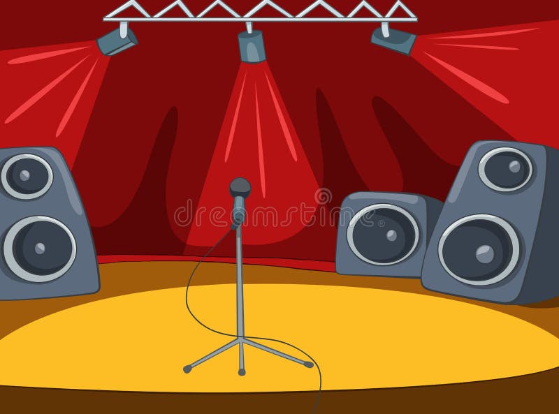 Rock&Roll Stage Cartoon Stock Vector - Illustration of contemporary,  nightclub: 34031407