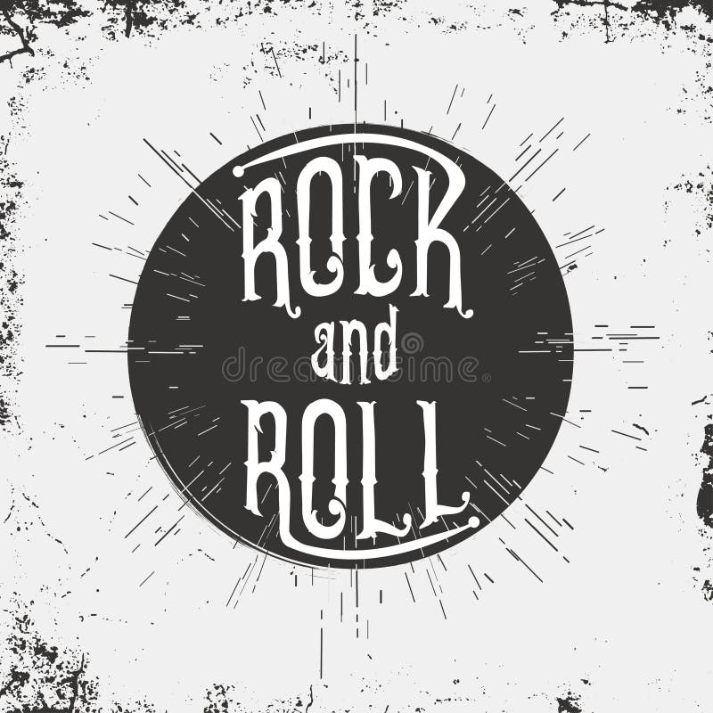 Rock and roll Tipografia para o gráfico do t-shirt ilustração do vetor Rock and roll Tipografia para o gráfico do t-shirt ilustração do vetor