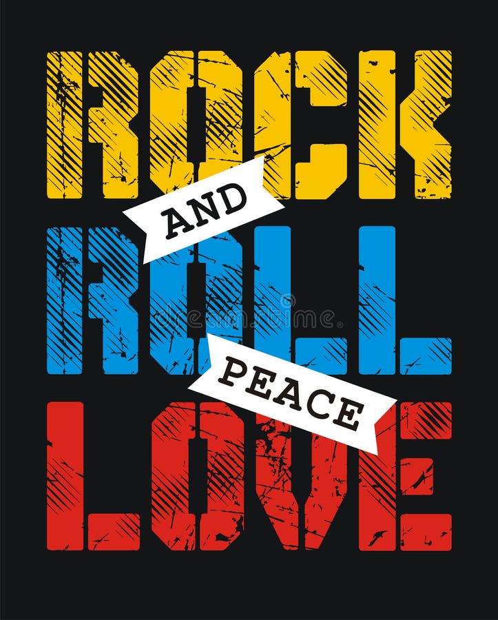 Rock-and-Rollfriedensliebe stock abbildung Rock-and-Rollfriedensliebe stock abbildung