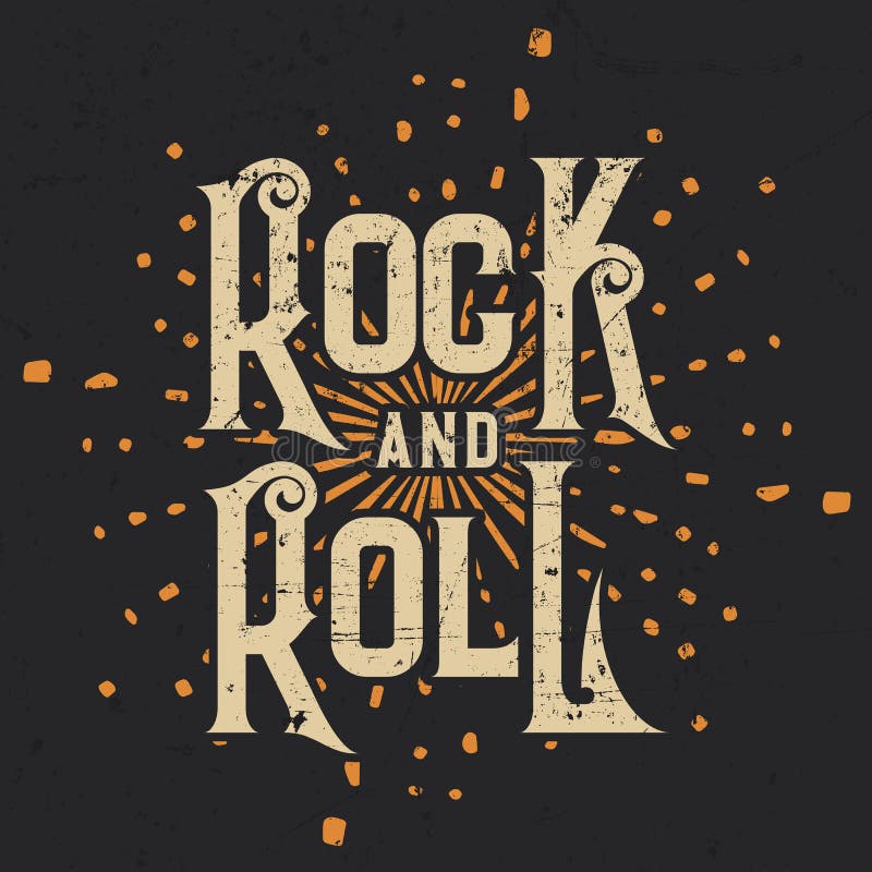 Rock-and-Rollt-shirt Grafikdesign, Vektor-Illustration lizenzfreie abbildung Rock-and-Rollt-shirt Grafikdesign, Vektor-Illustration lizenzfreie abbildung