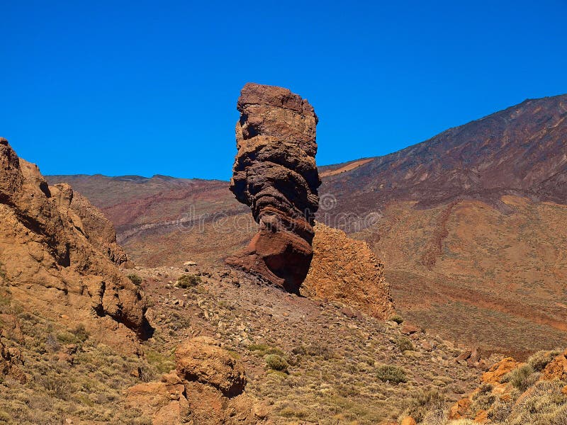 The rock Roque Cinchado in the Teide National Park in Tenerife, Spain