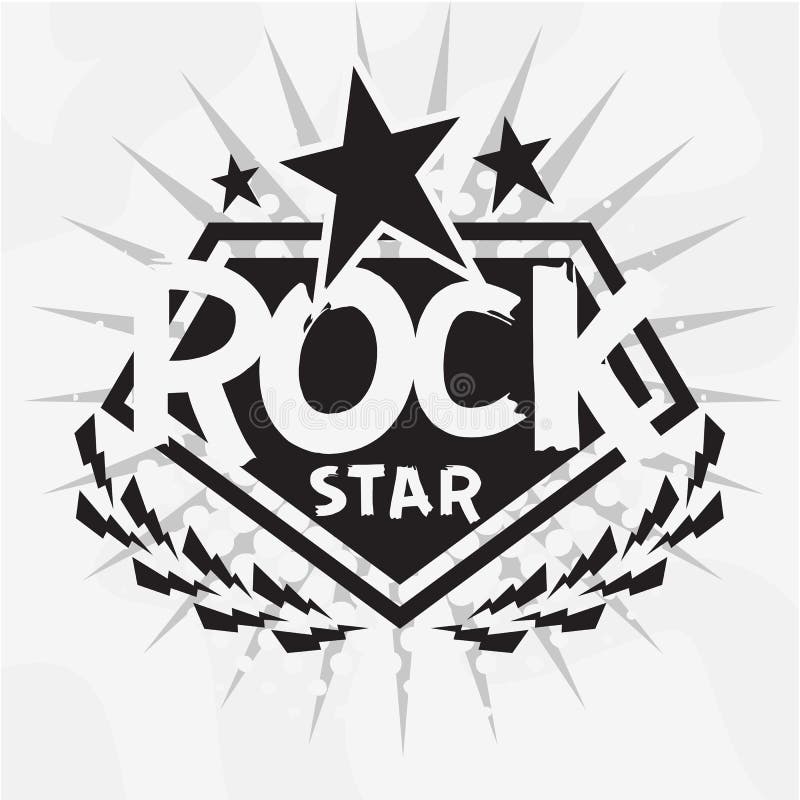 Rock Star Live To Rock Vector Design with Devil Horn Hand Gesture ...