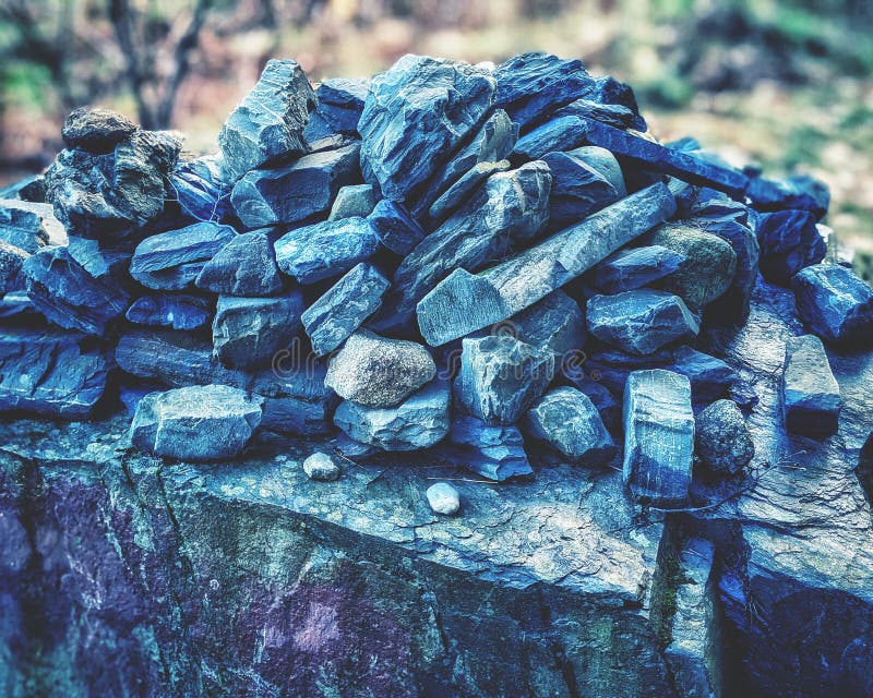 Rock Stone Quarry Blue Grey Stock Photo Image of grey, stone 165603966