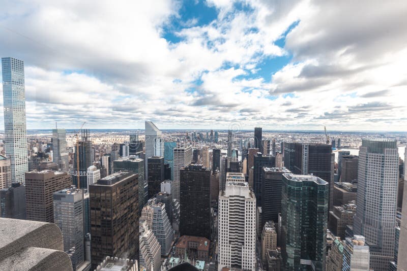 Rock Top Viewpoint in New York Stock Image Image of skyline, midtown